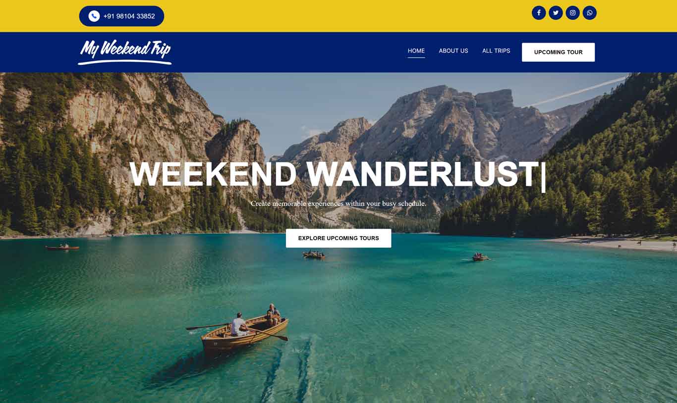 My Weekend Trip - Trip Booking portal